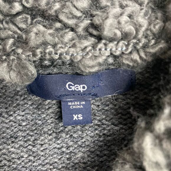 GAP 100% Wool Gray Button Up Sweater Cardigan Shrug Size XS - Picture 7 of 10
